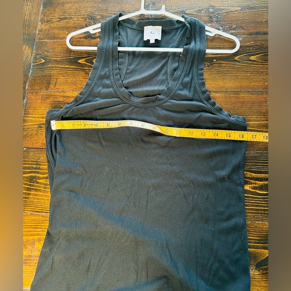 G. LABEL BY GOOP Anastasia black racerback tank size XL - Picture 4 of 5